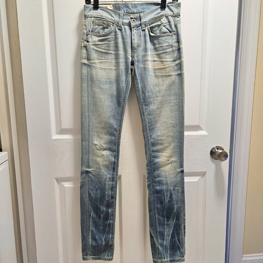 Dondup Slim-Fit Light Wash Distressed Jeans - BRAND NEW